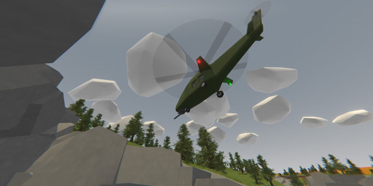 A helicopter in Unturned